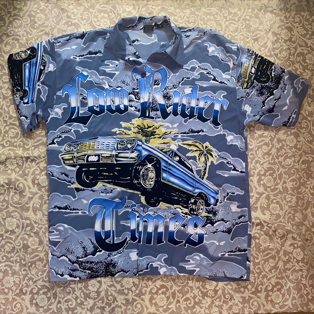 Men’s Y2K low rider button up shirt